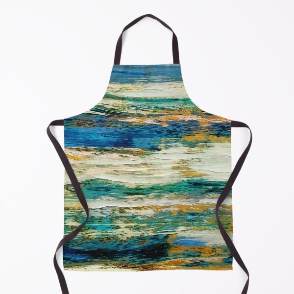 Item preview, Blue, Green, And Golden Ocean Streams Abstract Painting designed and sold by DEC02.