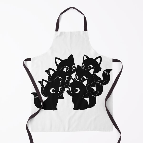 Item preview, Kawaii Black Fox Pack Silhouette Clipart - Cute Chibi Fox Group Vector - Cricut Gothic Art Files designed and sold by BestChoiceService.