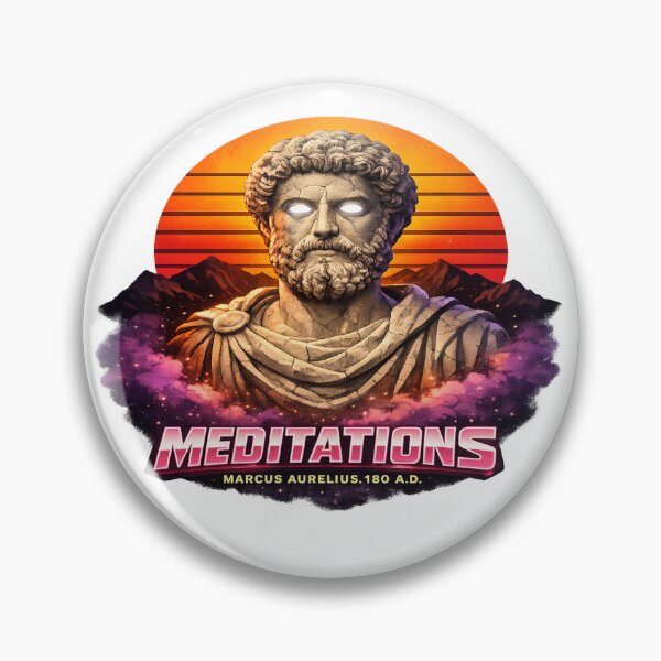 Item preview, Neon Stoic Meditations Retro Bust designed and sold by Dresut.