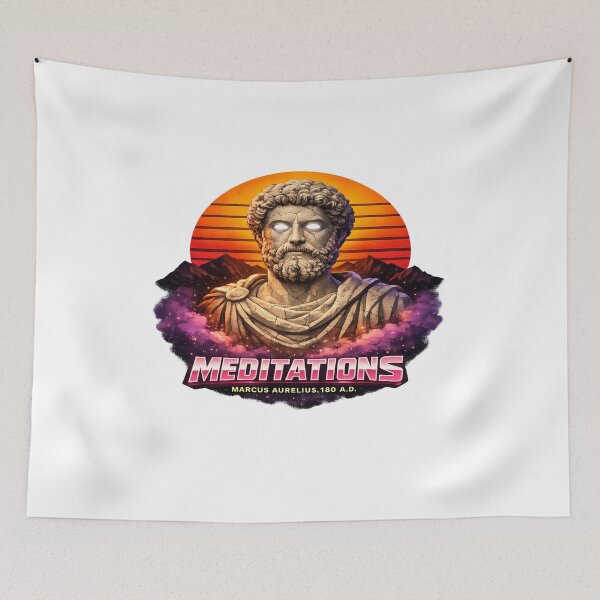 Item preview, Neon Stoic Meditations Retro Bust designed and sold by Dresut.