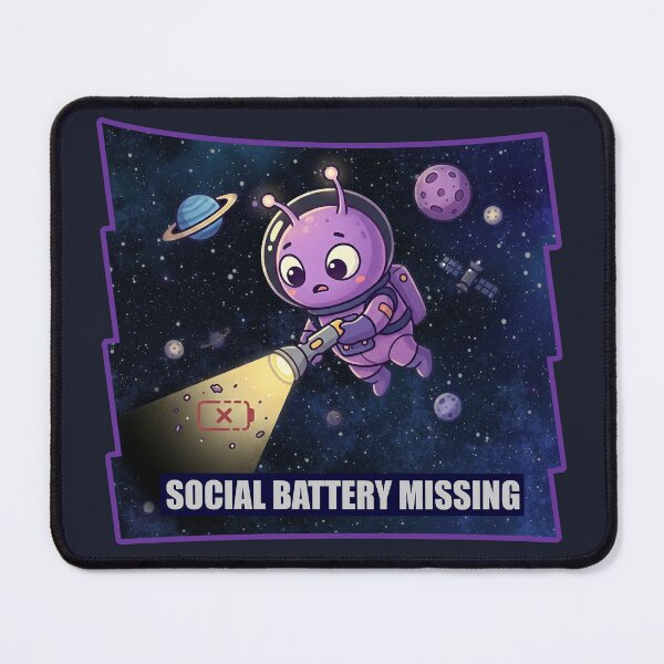 Item preview, Social Battery Missing designed and sold by QuietNovaShop.