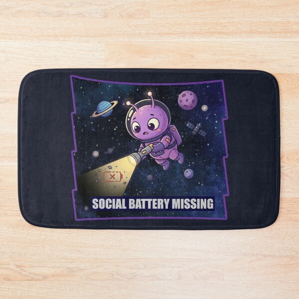 Item preview, Social Battery Missing designed and sold by QuietNovaShop.