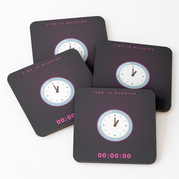 Artikelvorschau, Time Is Running Neon Clock Digital Counter - Synthwave Retro Noir Art entworfen und verkauft von Yuran11.