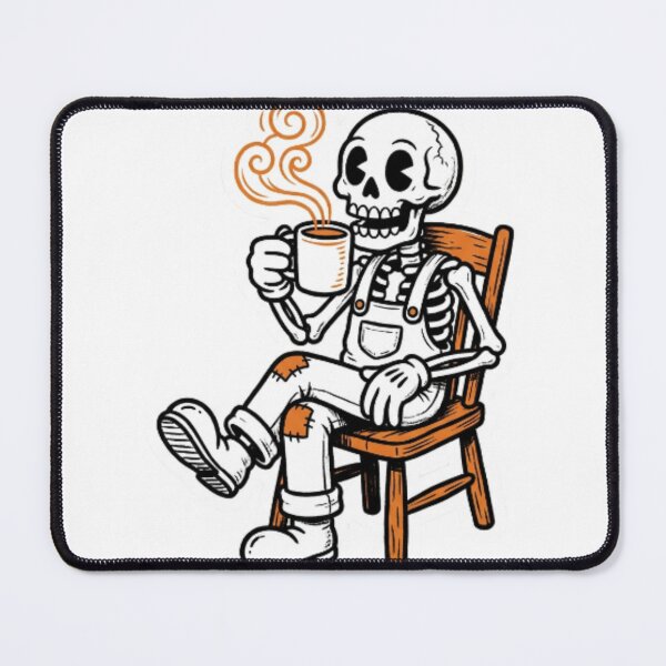 Item preview, Skeleton Drinking Coffee Everything Is Fine Sarcastic designed and sold by CozyDesignsCo.