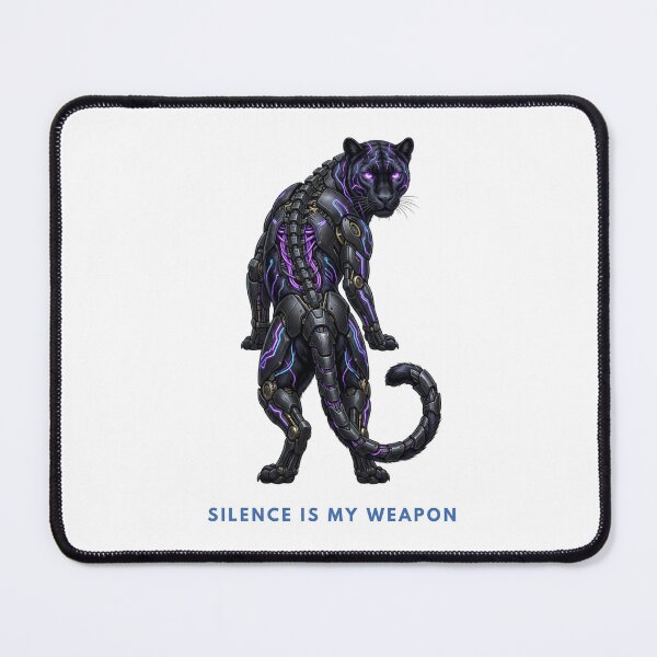 Item preview, Cyber Panther: Silence Is My Weapon — Biomechanical Predator designed and sold by CalmFrameArt.