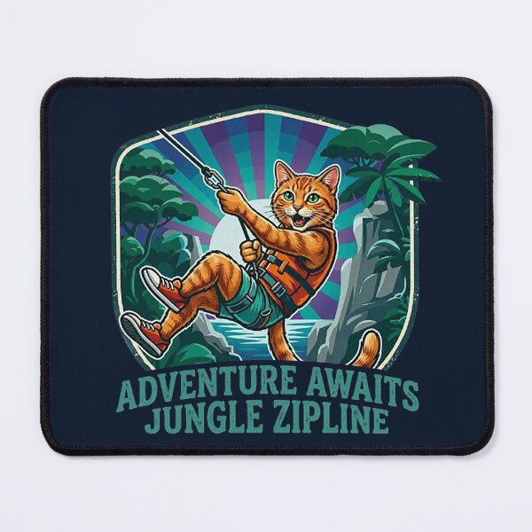 Item preview, Adventure Awaits – Jungle Zipline Cat designed and sold by Dogandesighn.