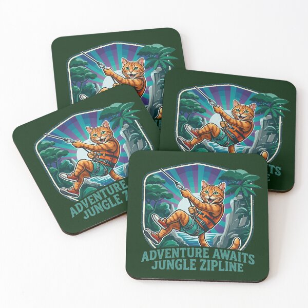 Item preview, Adventure Awaits – Jungle Zipline Cat designed and sold by Dogandesighn.