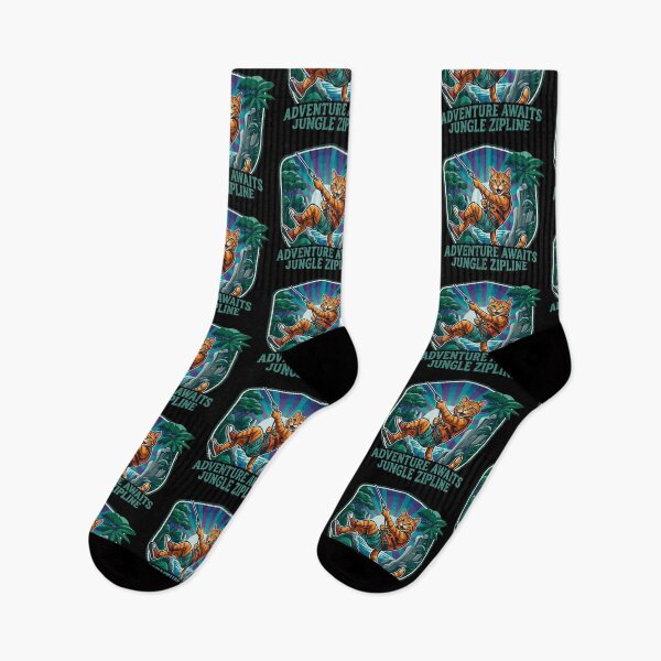 Item preview, Adventure Awaits – Jungle Zipline Cat designed and sold by Dogandesighn.