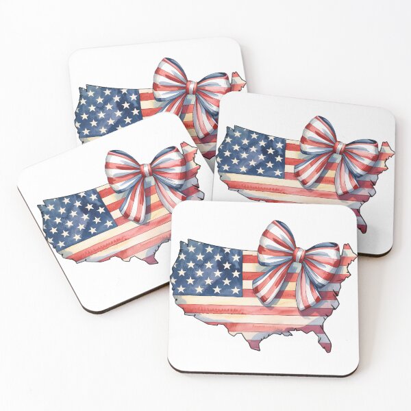 Item preview, American Flag Bow USA Map Patriotic designed and sold by ShopVelona.