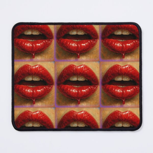 Item preview, Sexy lips with a bright red lipstick designed and sold by carlsmart1.