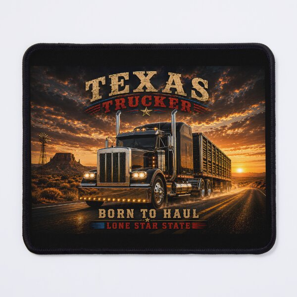 Item preview, Texas Trucker Big Rig at Sunset — Born to Haul, Lone Star State designed and sold by Kajzerka.