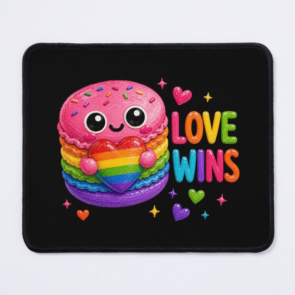 Item preview, Love Wins Rainbow Macaron designed and sold by Liv Solara.