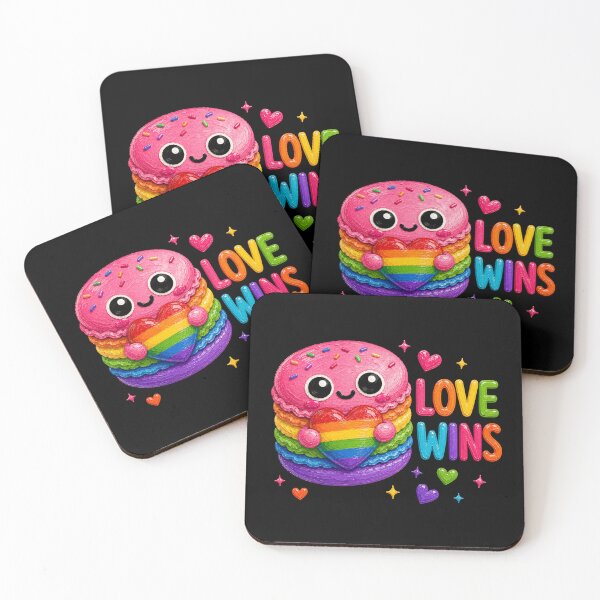 Item preview, Love Wins Rainbow Macaron designed and sold by Liv Solara.