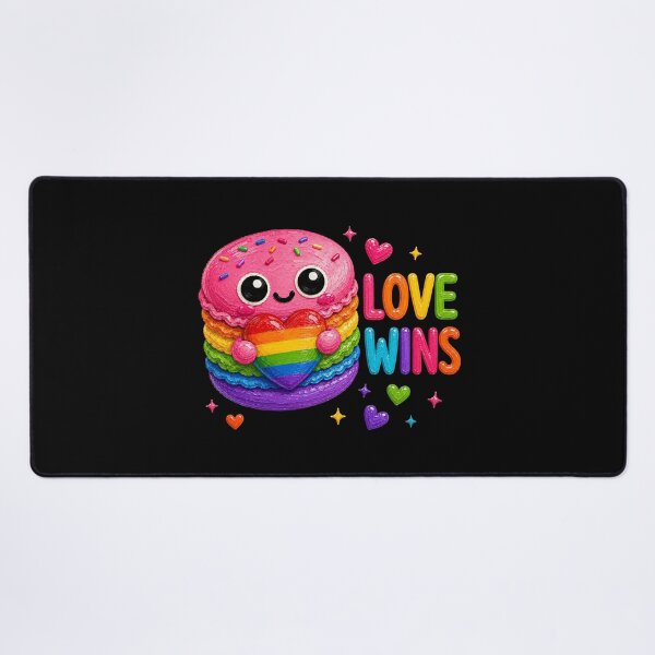 Item preview, Love Wins Rainbow Macaron designed and sold by Liv Solara.
