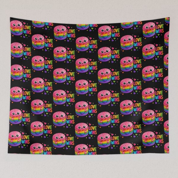Item preview, Love Wins Rainbow Macaron designed and sold by Liv Solara.