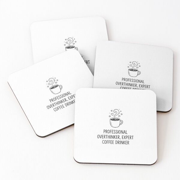 Item preview, Professional overthinker, expert coffee drinker designed and sold by malenkaa1990.