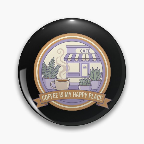 Item preview, Coffee Is My Happy Place Cozy Coffee Shop designed and sold by Sketchlegacy.