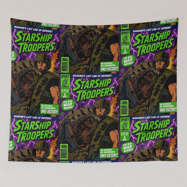 Item preview, STARSHIP TROOPERS COMIC PRINT BUG WAR NEON designed and sold by Campbell0395.