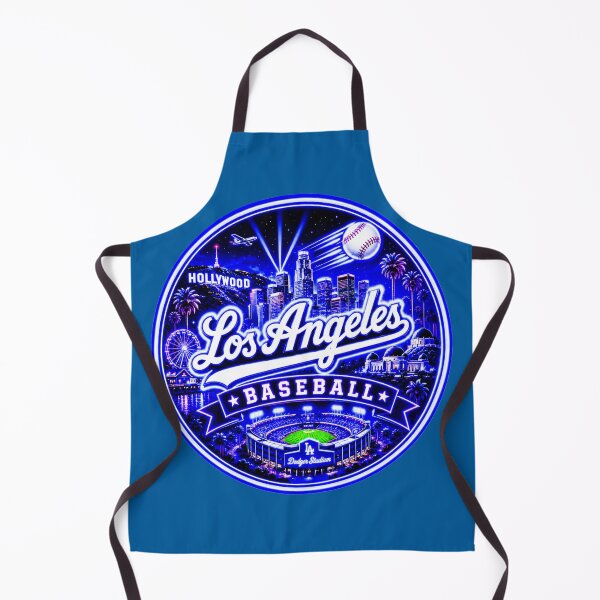 Item preview, Los Angeles Baseball Neon Night Skyline designed and sold by TKOprintdesigns.
