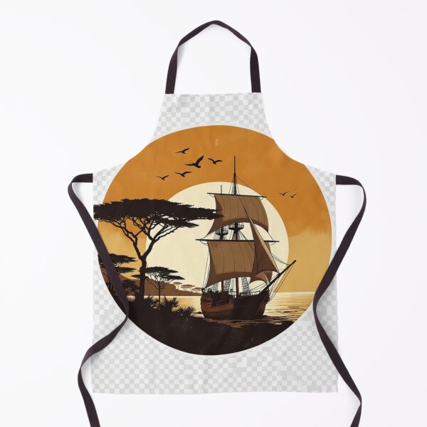 Item preview, Vintage African Sunset Ship Wall Art | Safari Coastal Printable Art designed and sold by GalleryPeak.
