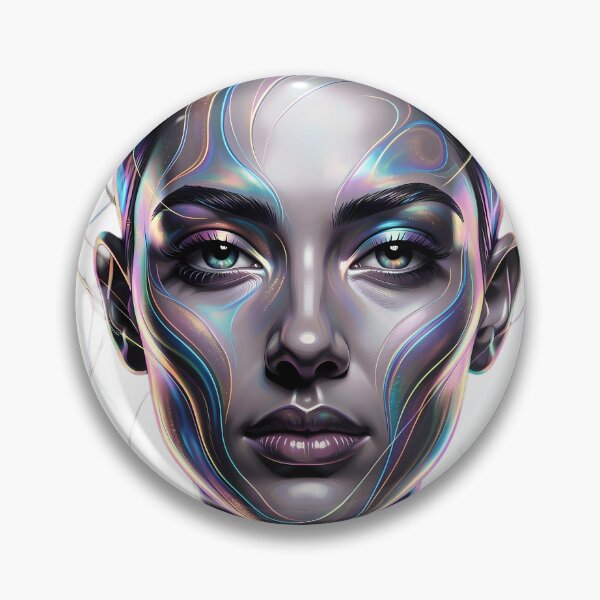 Item preview, Iridescent Soul: Ethereal Neon Portrait designed and sold by SupernovaNote.