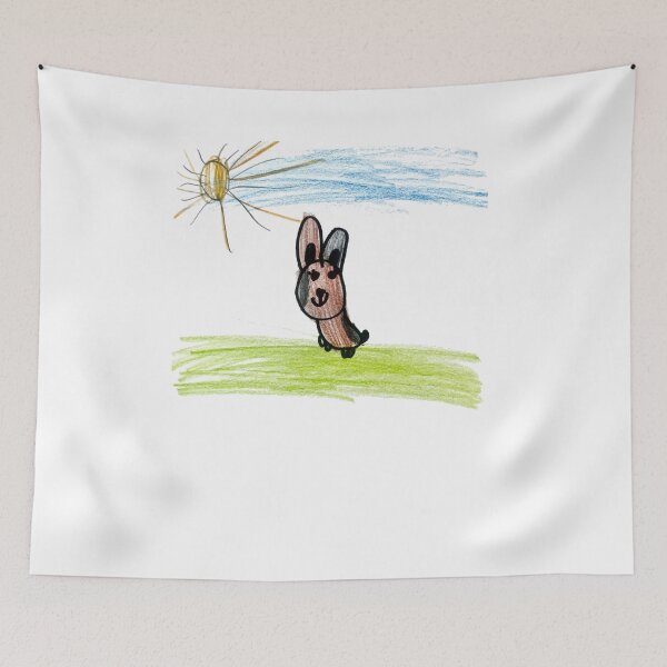 Item preview, Cute Little Bunny Friend – Authentic Kidcore Art by J designed and sold by malenkaa1990.