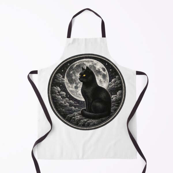 Item preview, Moonlit Guardian Cat designed and sold by ImagineNature.