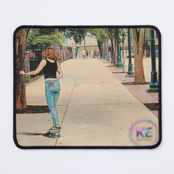 Item preview, City Cruiser – Vibrant Urban Skateboarding Photography Wall Art designed and sold by KE Photo Art.