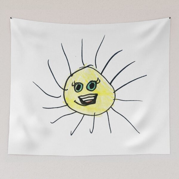 Item preview, Happy Smiling Sun – Authentic Kidcore Art by J designed and sold by malenkaa1990.