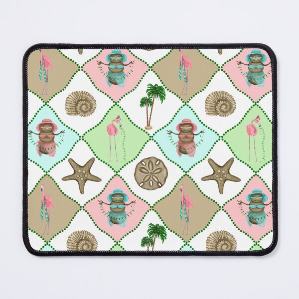 Item preview, Harlequin Quilt Design Part of Coastal Christmas Collection in Pink, Blue and Sand designed and sold by PD-Coastal.