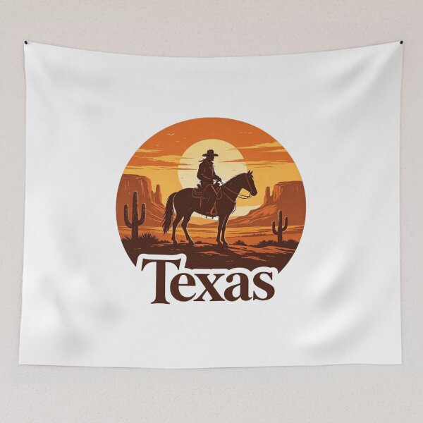 Item preview, Texas – Western Sunset Cowboy Art designed and sold by VladisWorld.