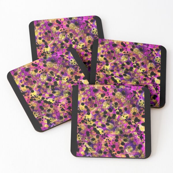 Item preview, Cosmic Network - Organic Lines and Black Dots on a Psychedelic Background - Abstract Digital Art - Decoration, Fashion & Gifts designed and sold by Pk-Gn-  /(°^°)\.