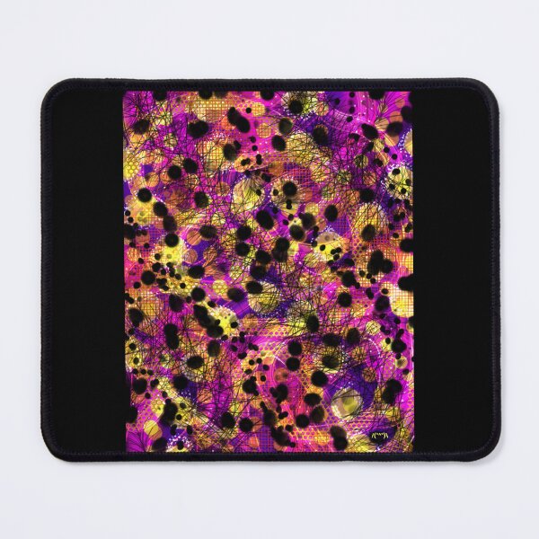 Item preview, Cosmic Network - Organic Lines and Black Dots on a Psychedelic Background - Abstract Digital Art - Decoration, Fashion & Gifts designed and sold by Pk-Gn- /(°^°)\.