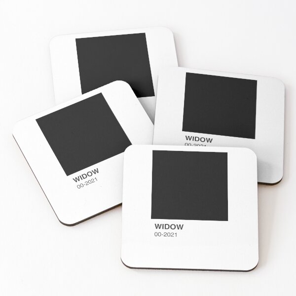 Item preview, Widow Movie Black Colour Swatch - White Border designed and sold by The Colourful Game.
