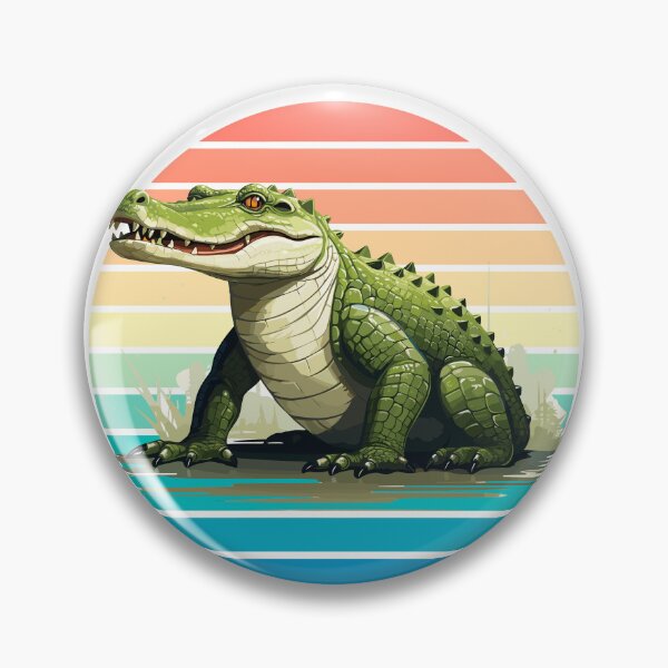 Item preview, Professional Relaxer Crocodile Vintage Sunset Funny T-Shirt designed and sold by vibecraft_studio2.
