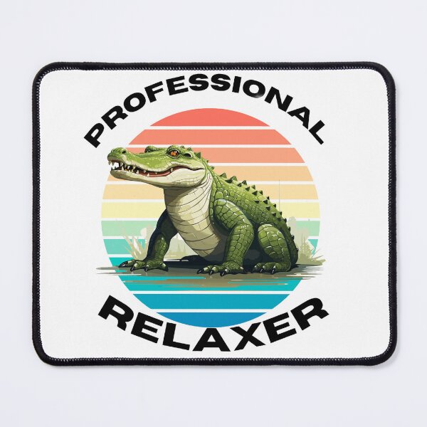 Item preview, Professional Relaxer Crocodile Vintage Sunset Funny T-Shirt designed and sold by vibecraft_studio2.