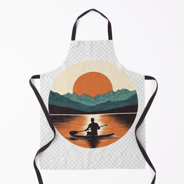 Item preview, Mountain Sunset Paddle Board Wall Art | Retro Lake Adventure Printable designed and sold by GalleryPeak.