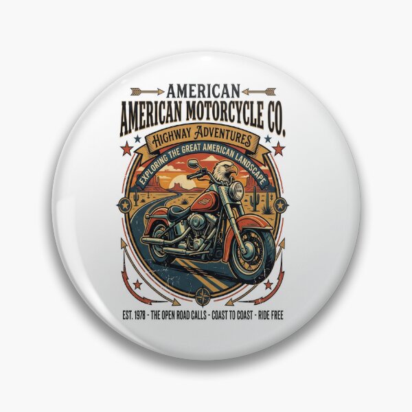 Item preview, American Motorcycle Co. Highway Adventures Vintage Shirt designed and sold by BetonikDesigner.