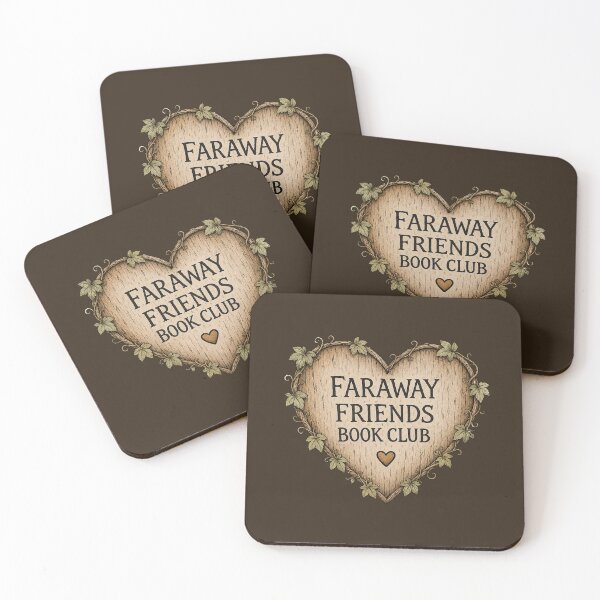Item preview, Faraway Friends Book Club | Heart Design Large designed and sold by Kiah Rose Creative.
