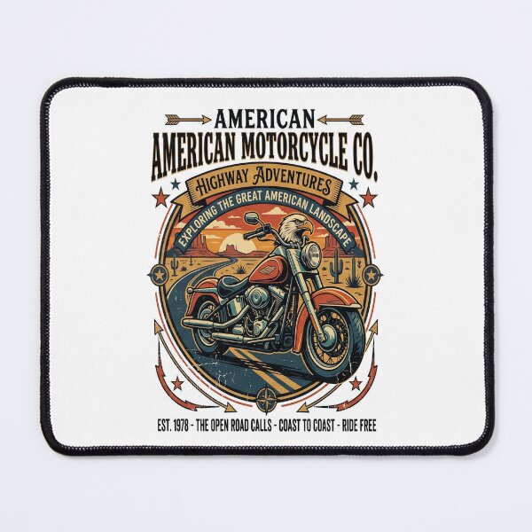 Item preview, American Motorcycle Co. Highway Adventures Vintage Shirt designed and sold by BetonikDesigner.