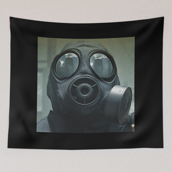 Item preview, COD MW4 DMZ SAS Gas Mask Soldier Close Up Modern Warfare designed and sold by BubblePopRed.