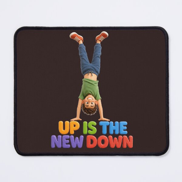 Item preview, Up Is The New Down Funny Cartoon Handstand Kid Quote designed and sold by puzzell.