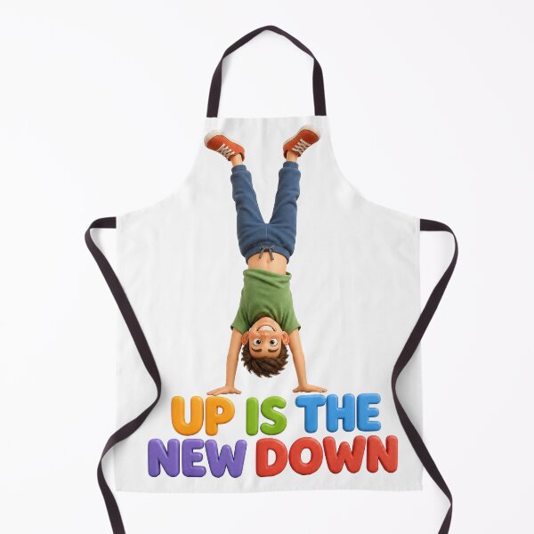 Item preview, Up Is The New Down Funny Cartoon Handstand Kid Quote designed and sold by puzzell.
