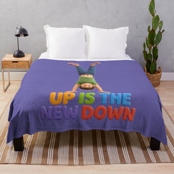 Item preview, Up Is The New Down Funny Cartoon Handstand Kid Quote designed and sold by puzzell.