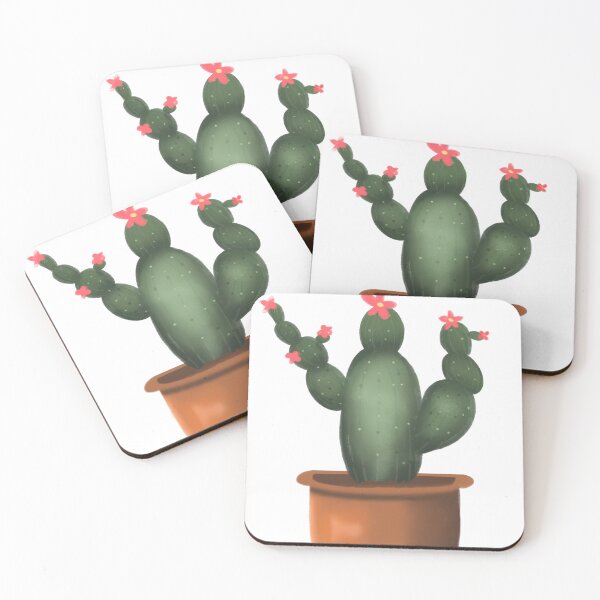 Item preview, Cactus with watercolor flowers designed and sold by tornasolhaze.