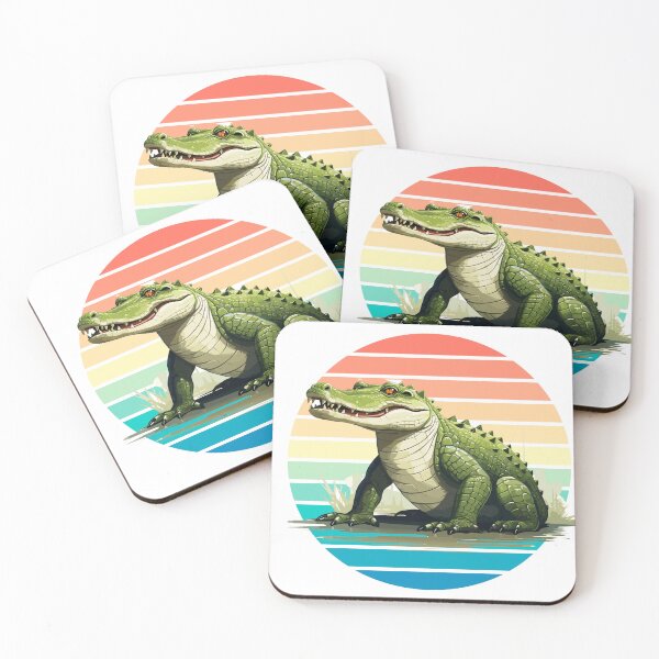 Item preview, Professional Relaxer Crocodile Vintage Sunset Funny T-Shirt designed and sold by vibecraft_studio2.