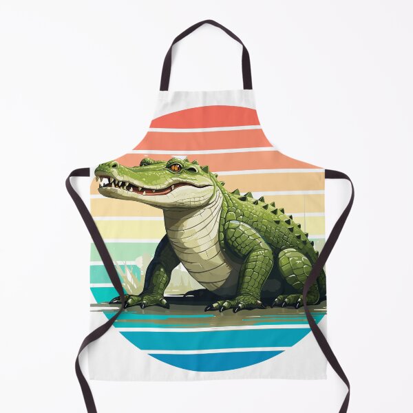 Item preview, Professional Relaxer Crocodile Vintage Sunset Funny T-Shirt designed and sold by vibecraft_studio2.