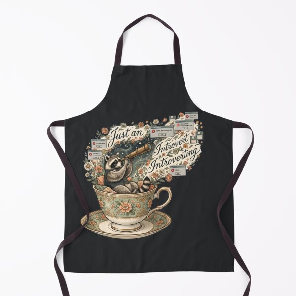 Item preview, Just An Introvert Introverting - Surreal Raccoon Teacup Art designed and sold by krish-prints.