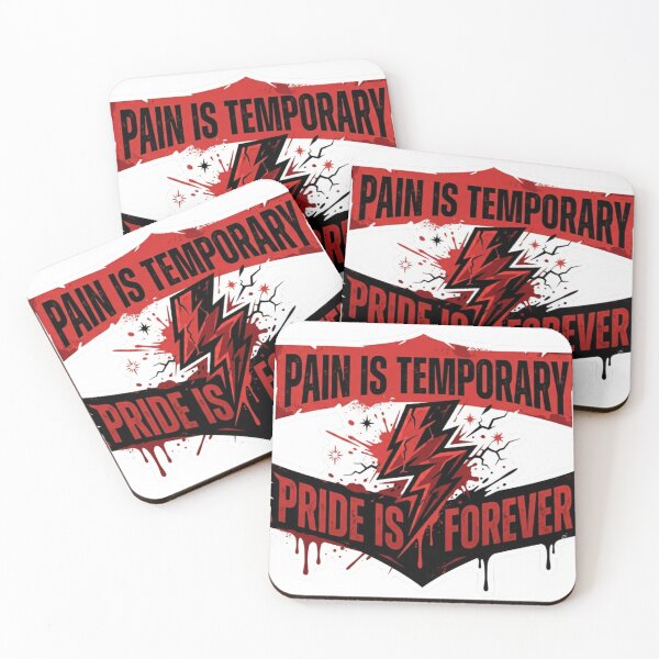 Item preview, Pain Is Temporary Pride Is Forever Gym Motivation Quote designed and sold by JeevanStickers.