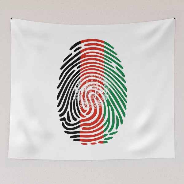 Item preview, Afghanistan Flag Fingerprint Identity | Afghan DNA Heritage designed and sold by NTGUILTY.